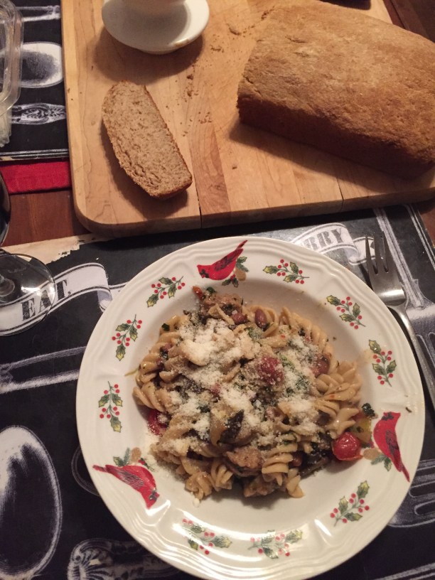 pasta with beans and greens 013